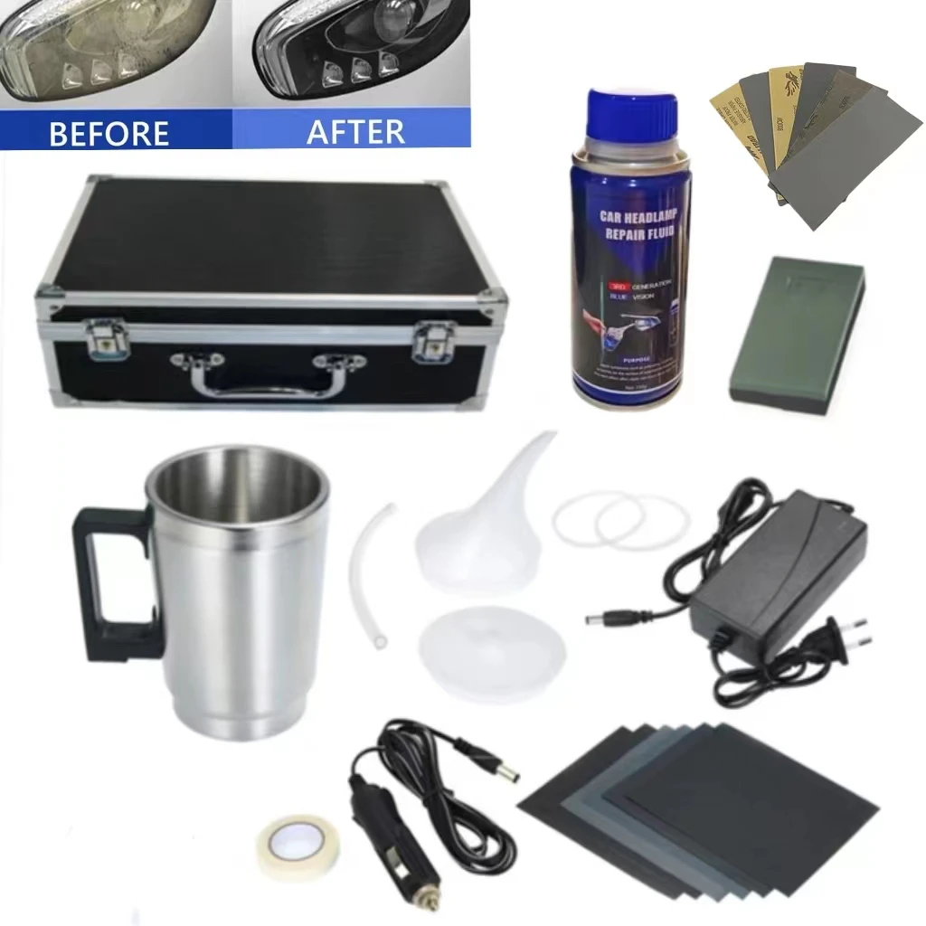 Комплект для ремонта автомобильных фар прозрачная система нагрева с