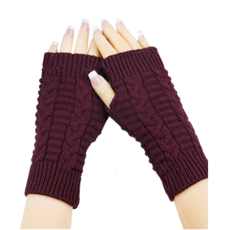 

Guantes Invierno Mujer Luvas Knitted Long Hand Gloves Women's Warm Embroidered Winter Gloves Fingerless Gloves For Women Girl