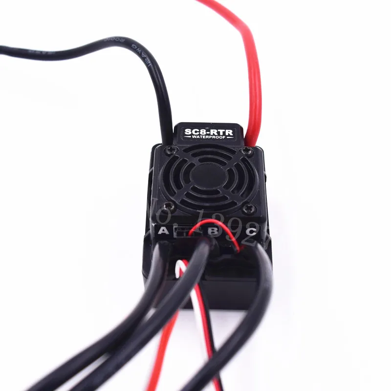 120A Waterproof ESC SUPER BEC 6V/3A Brushless 2-4S Lipo NiMH 3674 Motor For 1/8 1/10 Scale Models Remote Control RC Car SC8-RTR