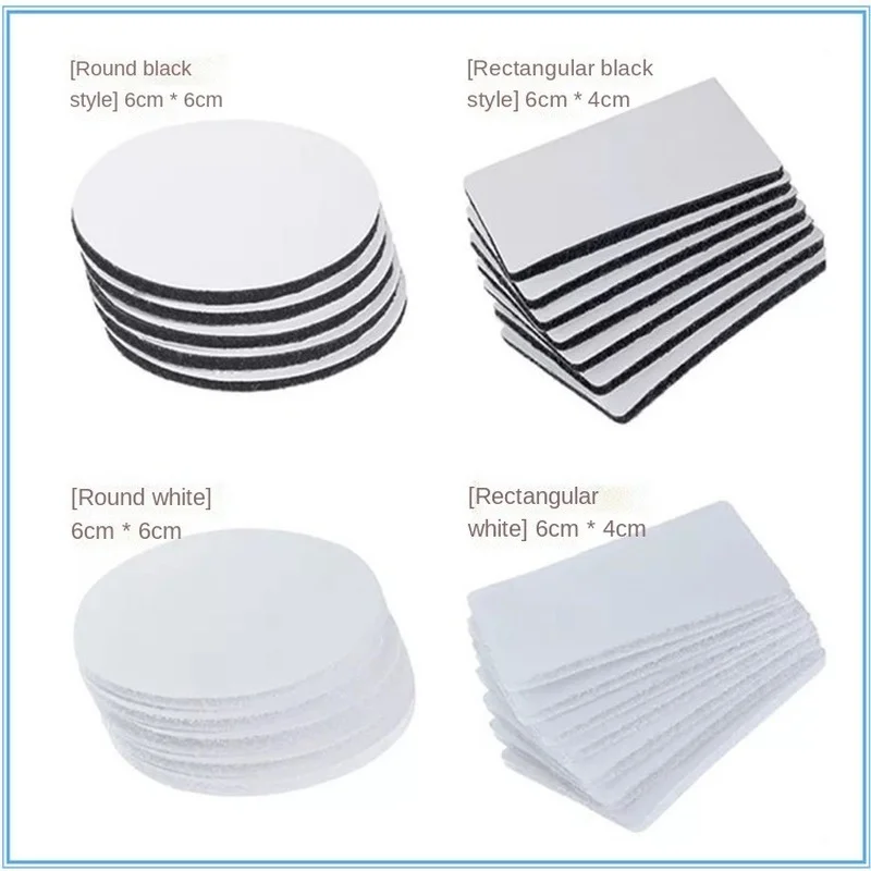 

10pcs Non-slip Velcro Sofa Cushion Rug Mat Seat Cushion Fixed Stickers Square Round Double-sided Seamless Patch Household Items