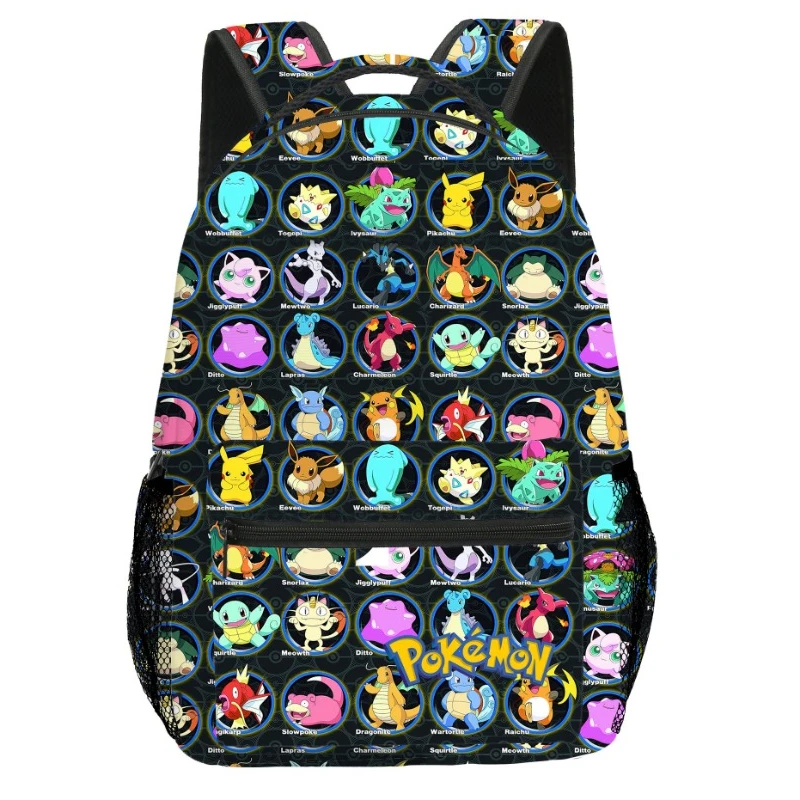 

Pokemon Backpack Anime Figure Pikachu School Bags Cartoon Kawaii School Backapck Large Capacity Travel Bags School Supplies Gift