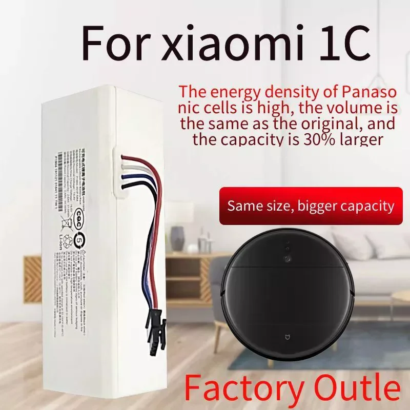 

Original Robot Battery 1C P1904-4S1P-MM for Xiaomi Mijia Mi Vacuum Cleaner Sweeping Mopping Robot Replacement Battery G1