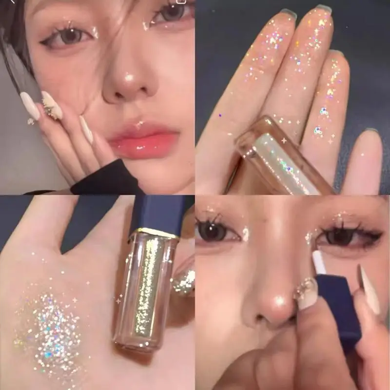 

Sparkling Eyes Star Glitter Eyeshadow Waterproof Shimmer Shiny Sequins Eyeshadow Highlighter Brighten Face Lying Silkworm