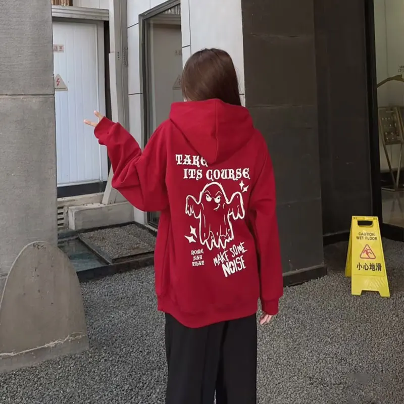 

2023 New Fashion Little Ghost Hooded Sweatshirt Stereet Women And Men Top Anime Sweashirt Hoodies High Quality Sweatshirts