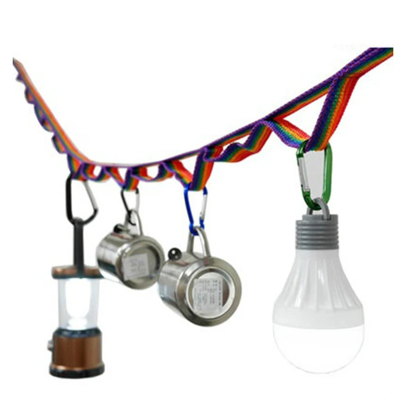 Портативная многофункциональная подвесная веревка для кемпинга красочная