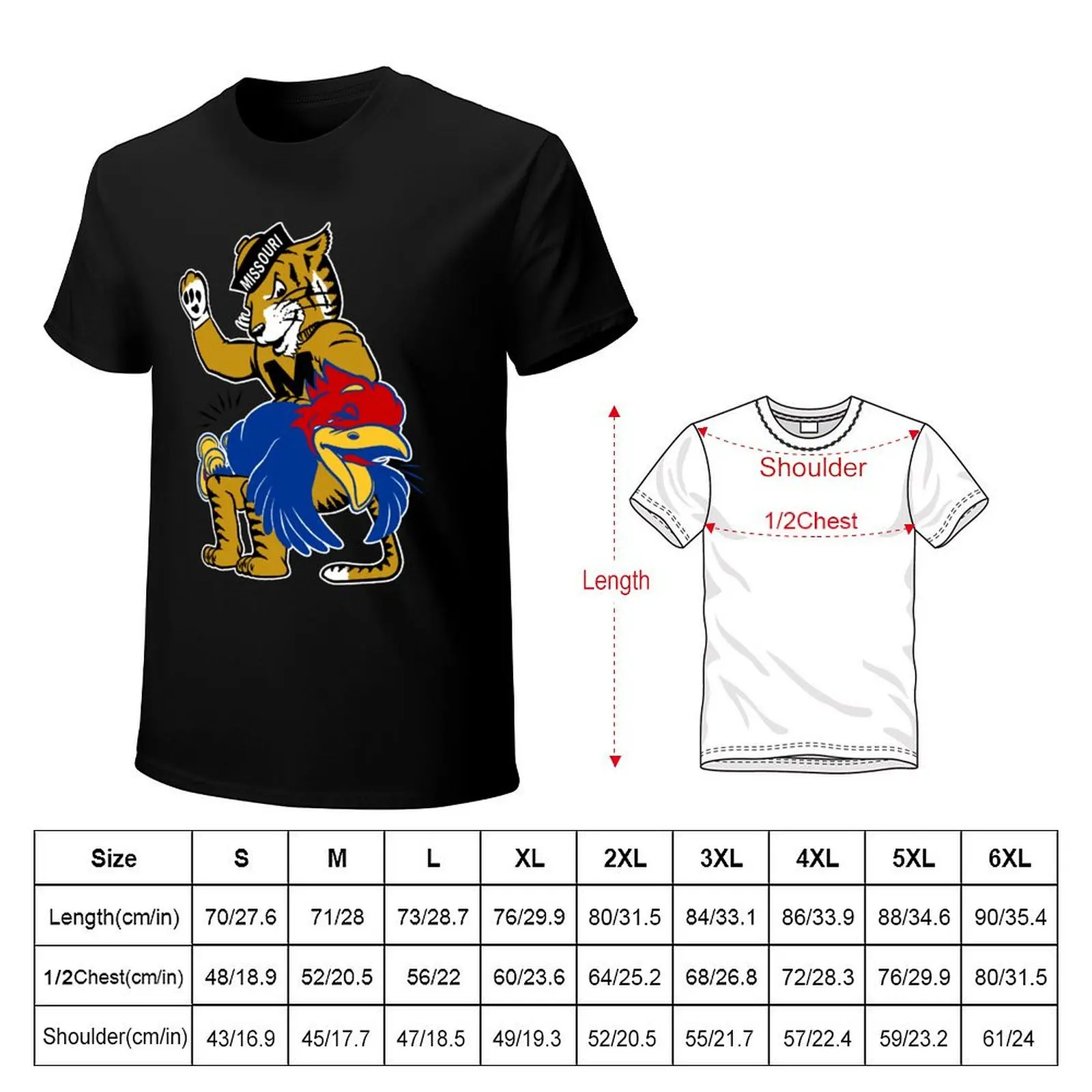 Винтажная футболка M-U Tiger vs. K-U Jayhawk Spanking для мальчиков с животным принтом и принтом для мальчиков, спортивная футболка для мальчиков (art.: 3920ca8094cec) - 3920ca8094cec