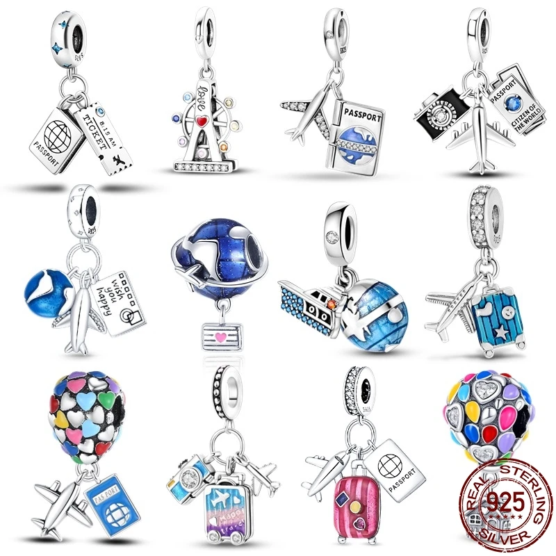 Женский кулон из серебра 100% пробы с бусинами