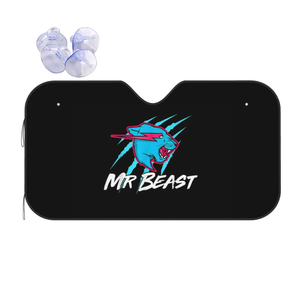 

Logo Mr Beast Fanny Tiger Novelty Sunshade Windscreen 76x140cm Foils Car Sunshade Heat Reflector