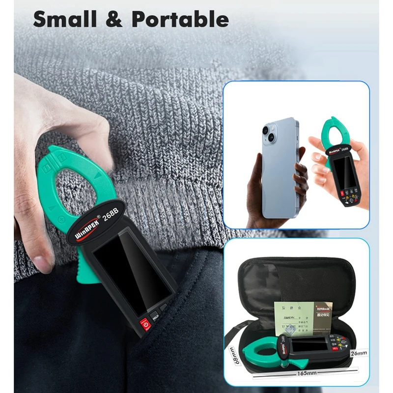 Winapex 268B умный большой экран стандартный измеритель утечки 600 мА-60 А