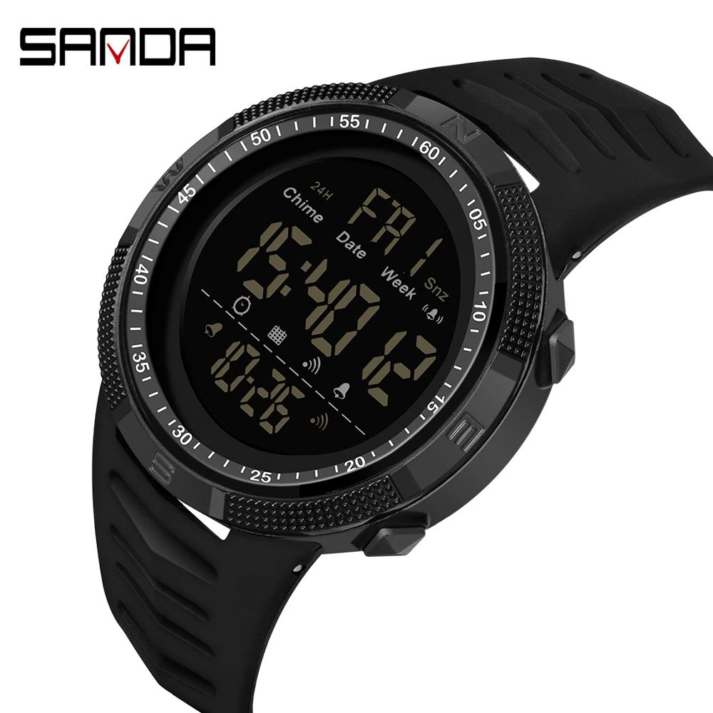 

SANDA Fashion Digital Watch Men 50M Waterproof Sport Watches Army Military Led Light Stopwatch Clock Electronic Reloj Hombre
