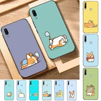 yinuoda cute corgi phone case for huawei y 6 9 7 5 8s prime 2019 2018 enjoy 7 plus