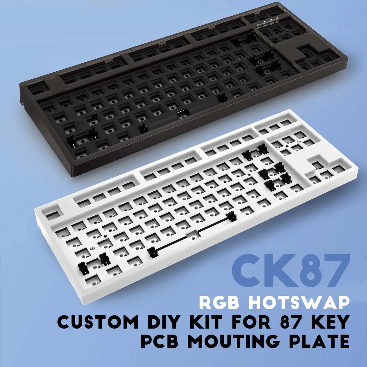 

GamaKay CK87 80% Keyboard Customized Kits Hot Swappable Bluetooth-compatible 2.4G Wireless 3 Mode Mechanical Keyboard Kit