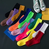colorful socks for women tube socks summer thin ins trendy stockings candy color solid color bunching socks