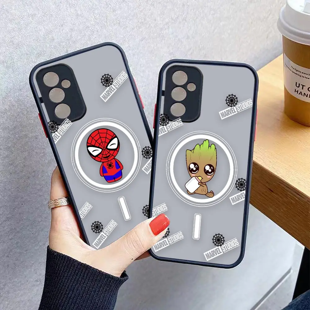 

Cartoon Comics Marvel Heroes Shockproof Case For Samsung M52 M33 M32 J2 J5 J7 J6 PLUS J4 J8 M10 M20 M23 M30S M31 M51 M62 5G Case