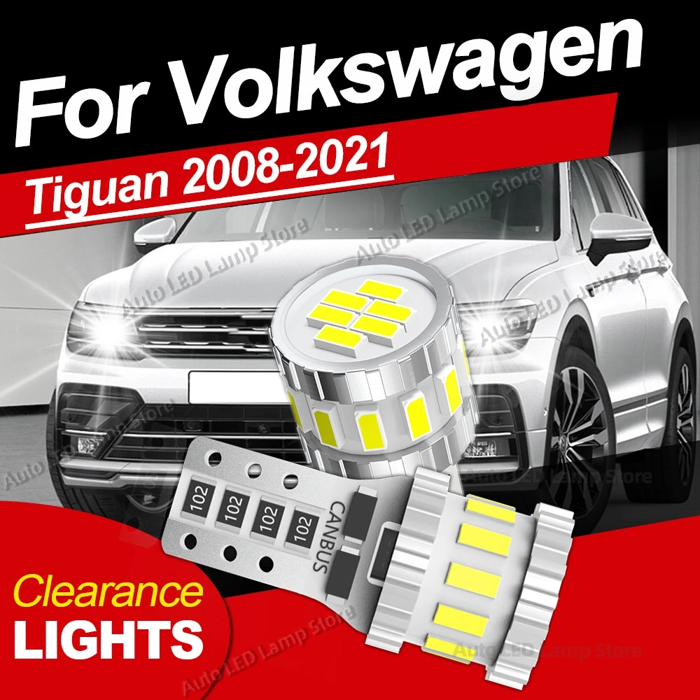 

2 шт. для Volkswagen VW Tiguan 5N MK2 MK1 Allspace 2008-2017 2018 2019 2020 2021 светодиодный парковочный фонарь T10 W5W габаритная лампа CANbus