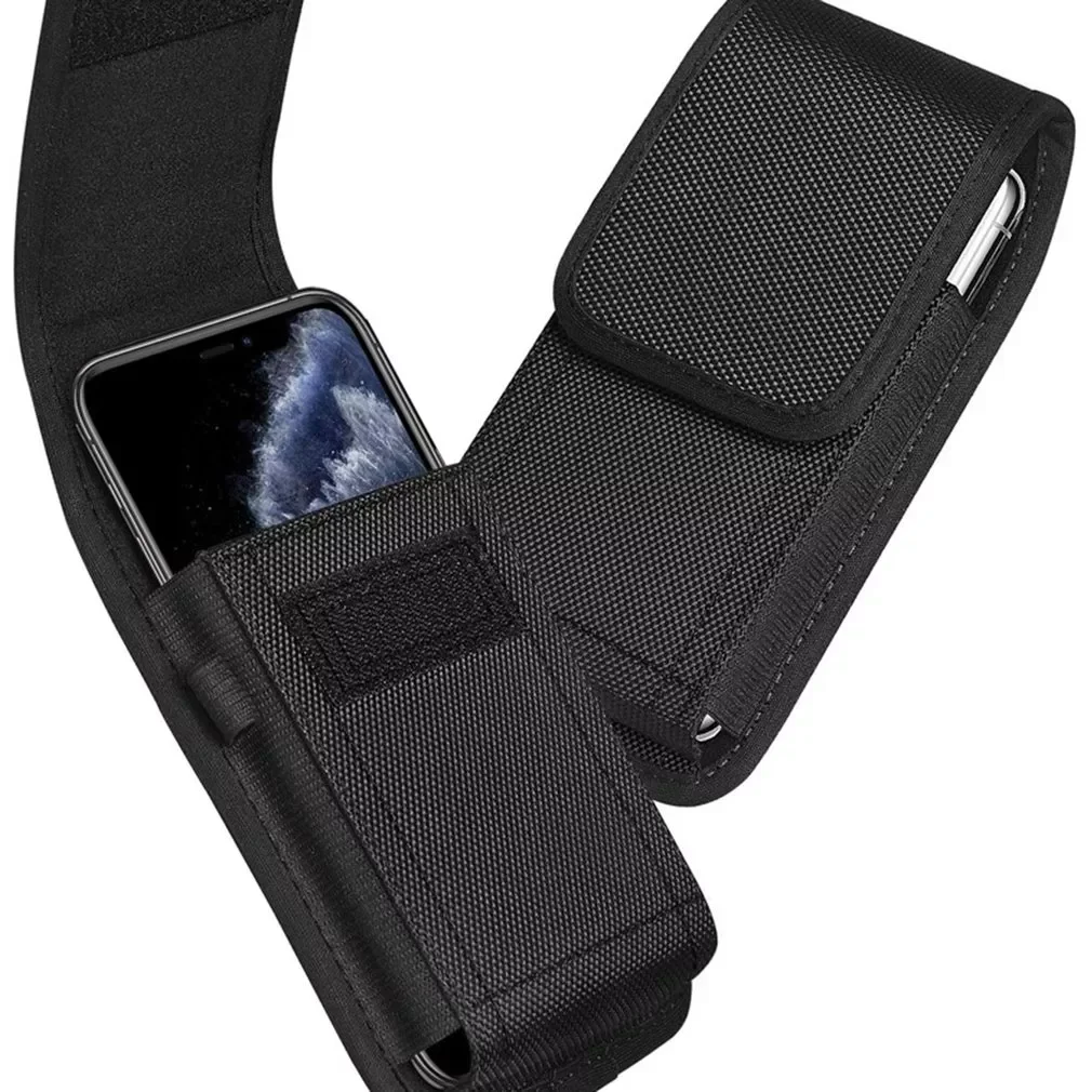 

Cell Phone Pouch Holster with Free D Buckle Protable Wallet Card Waist Pack Outdoor Sports Nylon Carrying Case
