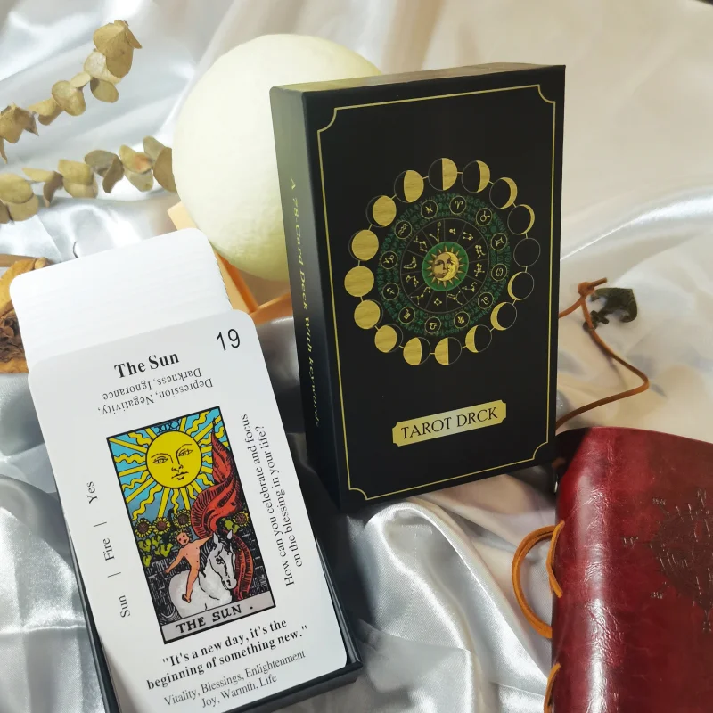 

Tarot Oracle Card Mysterious Divination Classic English Champ Cartoon Pattern Astrology Fortune Card Tarot and Guide Board Games