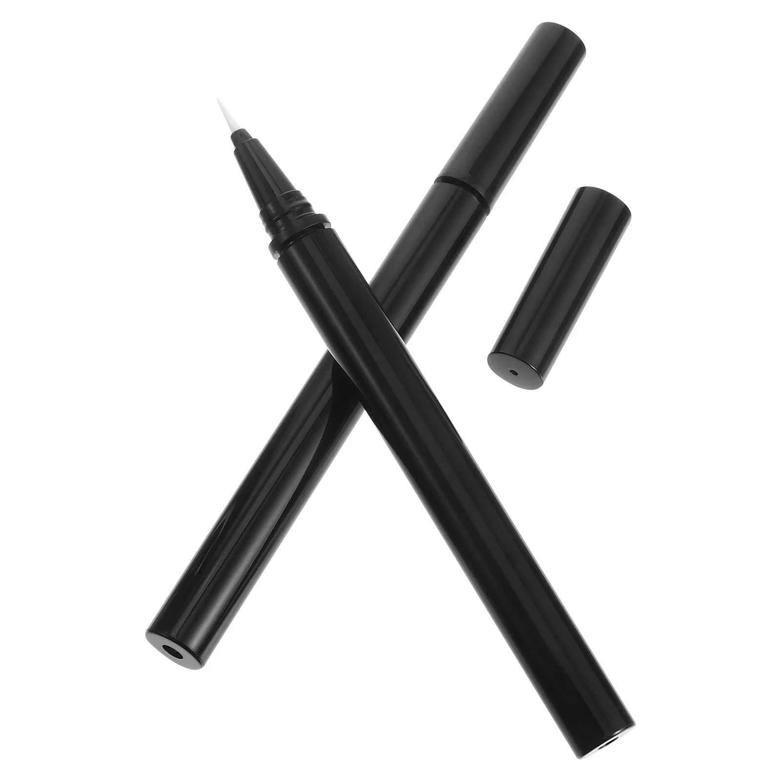 

3 Pcs Liquid Eyeliner Refillable Container Empty Tube DIY Black Pencils Wand Tubes Applicators Straight