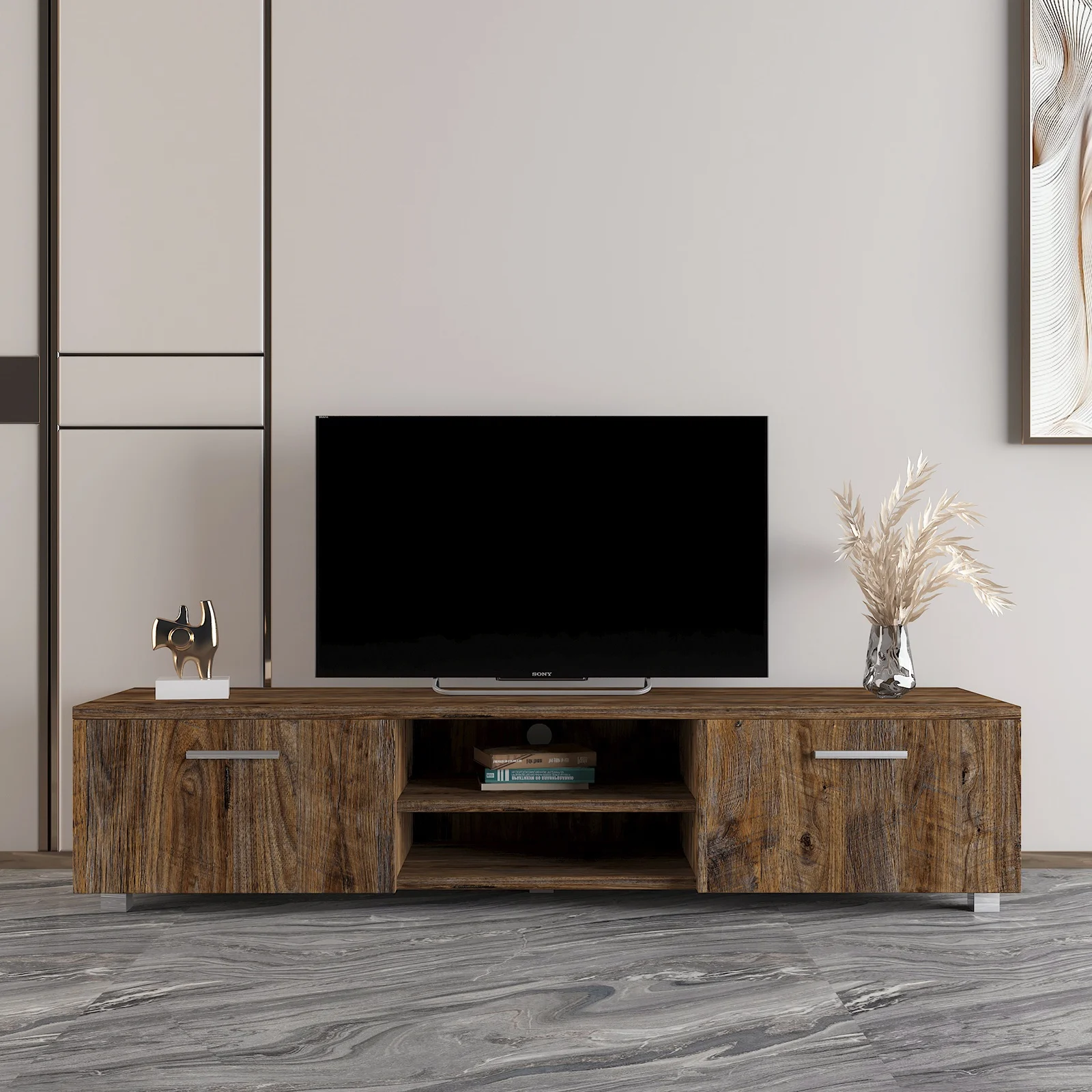

13.78” H x 15.75” D x 63” L Factory Supply Latest Design TV stand TV Cabinet Television Cabinet Furniture for Living Room