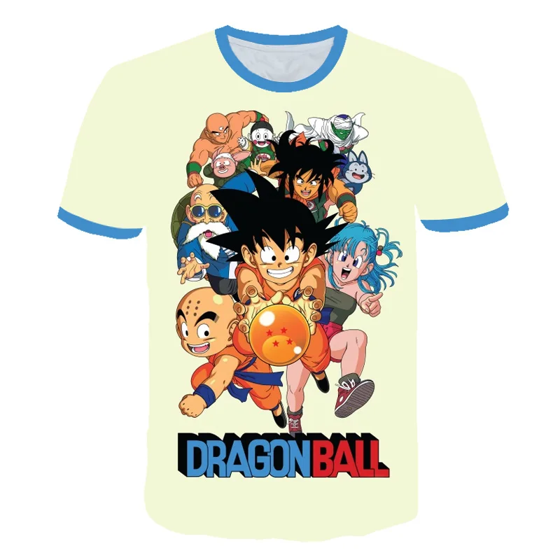 

Dragon-Ball Z T Shirt Boys Print Children Boys Harajuku 3D T Shirt Summer Kids Short Sleeve Girls Tshirt Cartoon Baby T-Shirts