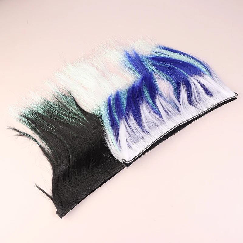 Панк мотоциклетный шлем парики личность ирокез парик наклейки украшения патчи