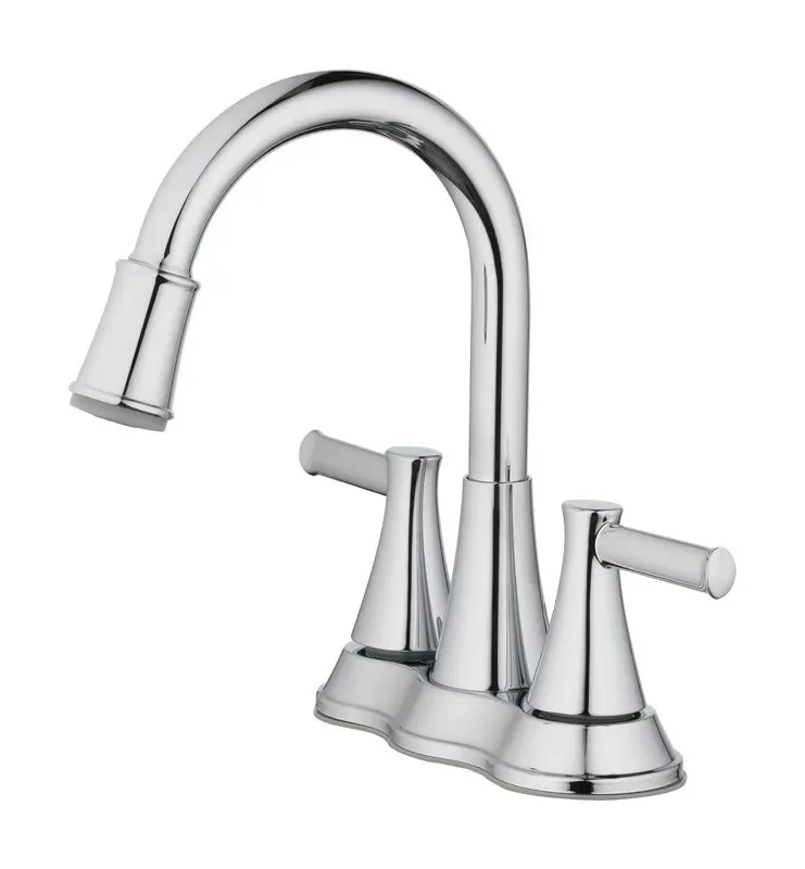 

Elegant LED Illuminated Compact Design Two Handle Pop-Up Lavatory Faucet - Enhanced Functionality.