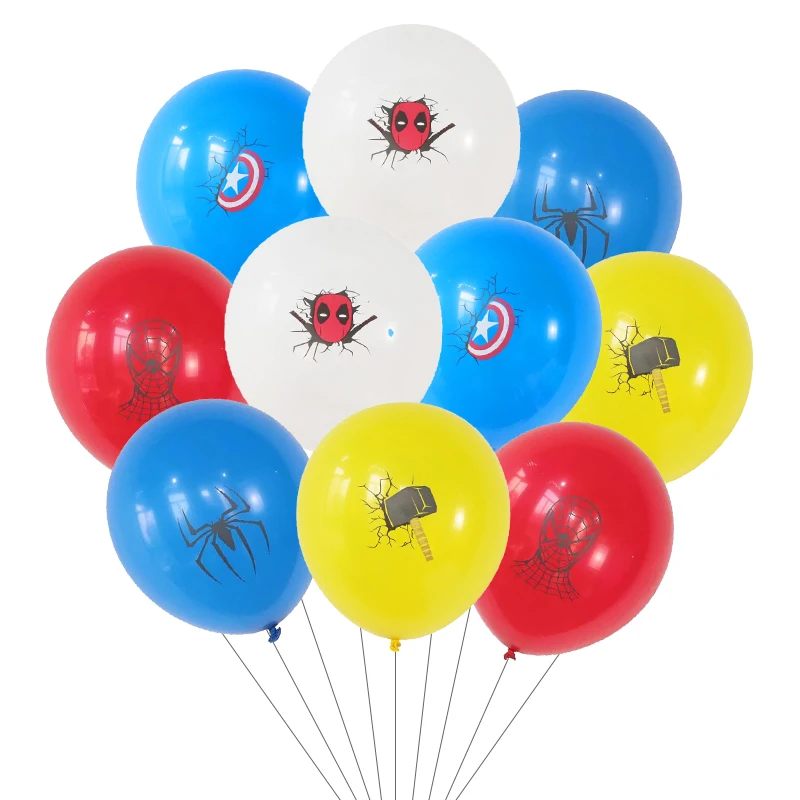 

10Pcs The Avengers Spiderman Latex Balloon Super Hero Kids Boy Birthday Spiderman Party Decoration Happy Birthday Spider Man Toy
