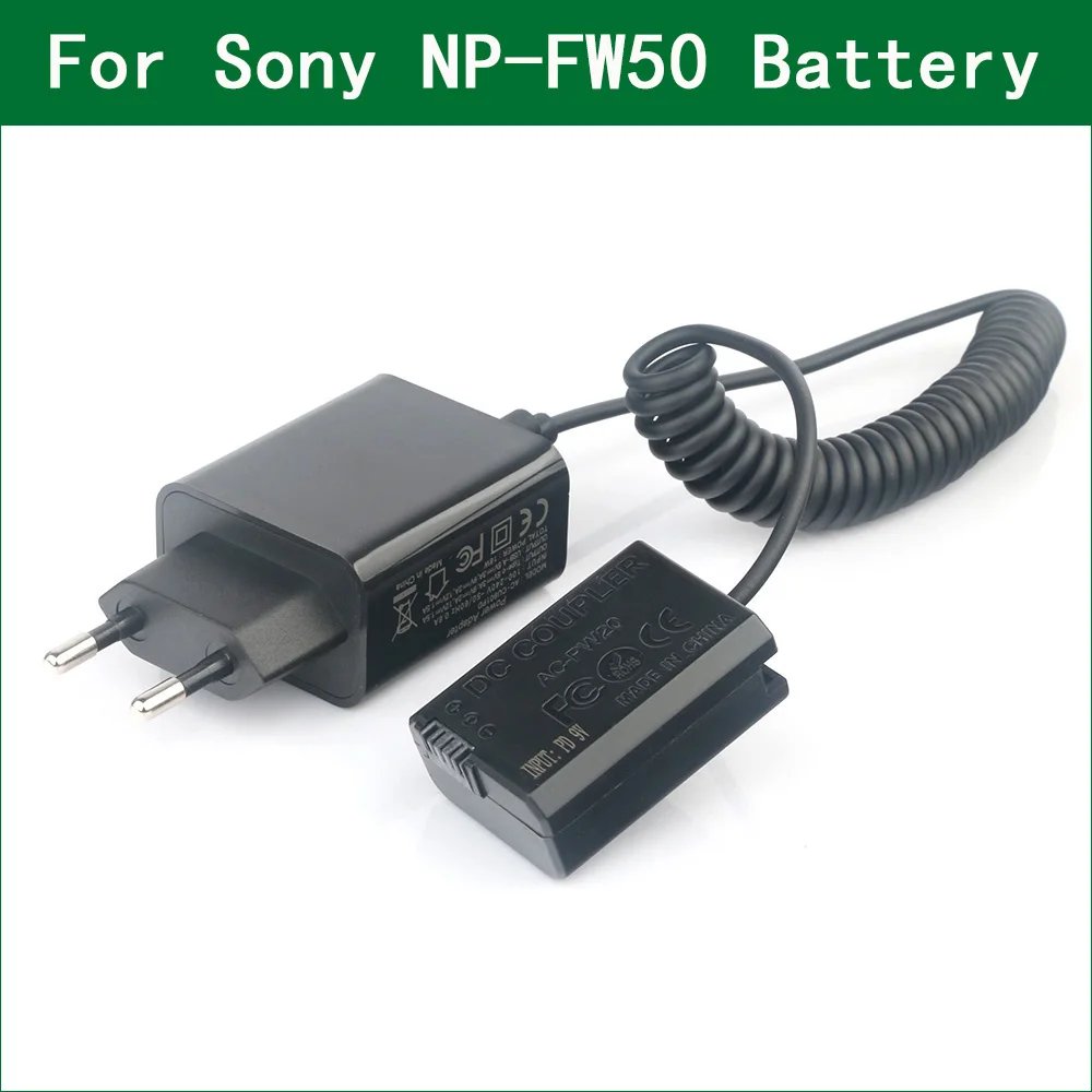 AC-PW20 Соединитель постоянного тока NP-FW50 Кабель-пустышка USB-C Type-C для камер Sony ILCE-7R