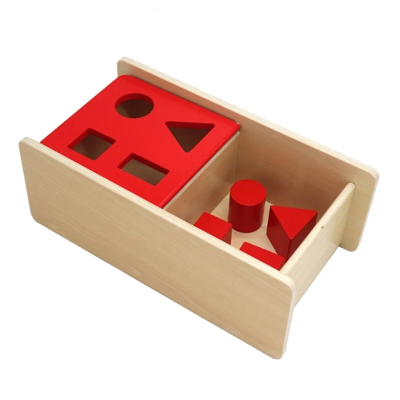 

Montessori Educational Toy for Children Shape Matching Geometry Coin Box Toy P31B