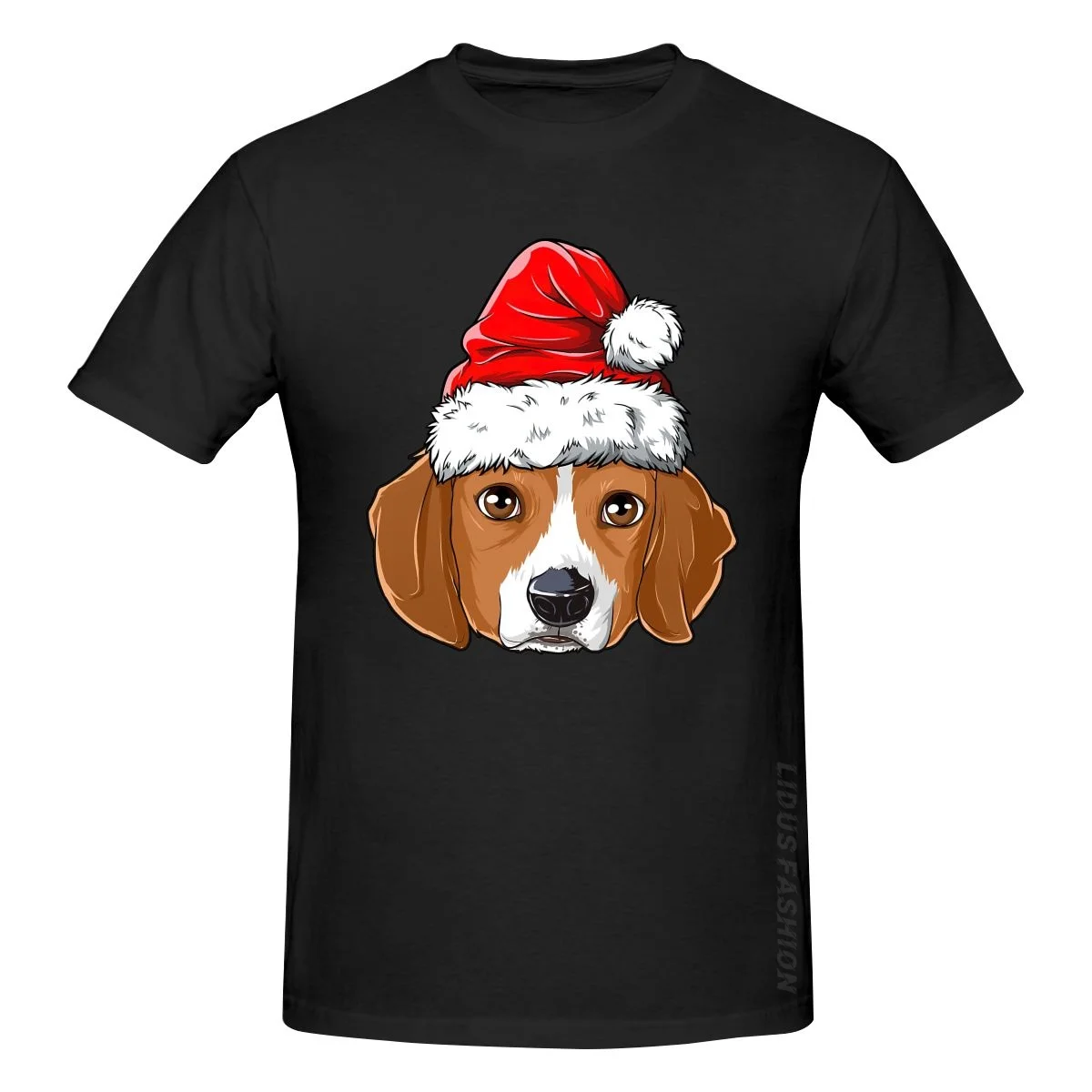 

Рождественские подарки Beagle с Санта-Клаусом, футболка, одежда, графическая футболка, свитшот с коротким рукавом, майка, футболка унисекс