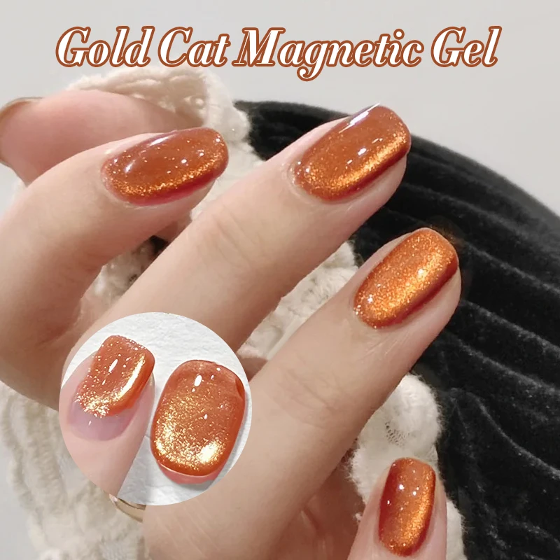 Фото BORN PRETTY 10 мл Магнитный гель-лак Rose Gold Cat Розовый Оранжевый Soak Off UV LED Varnis Полуперманентный для дизайна ногтей в домашних условиях №4