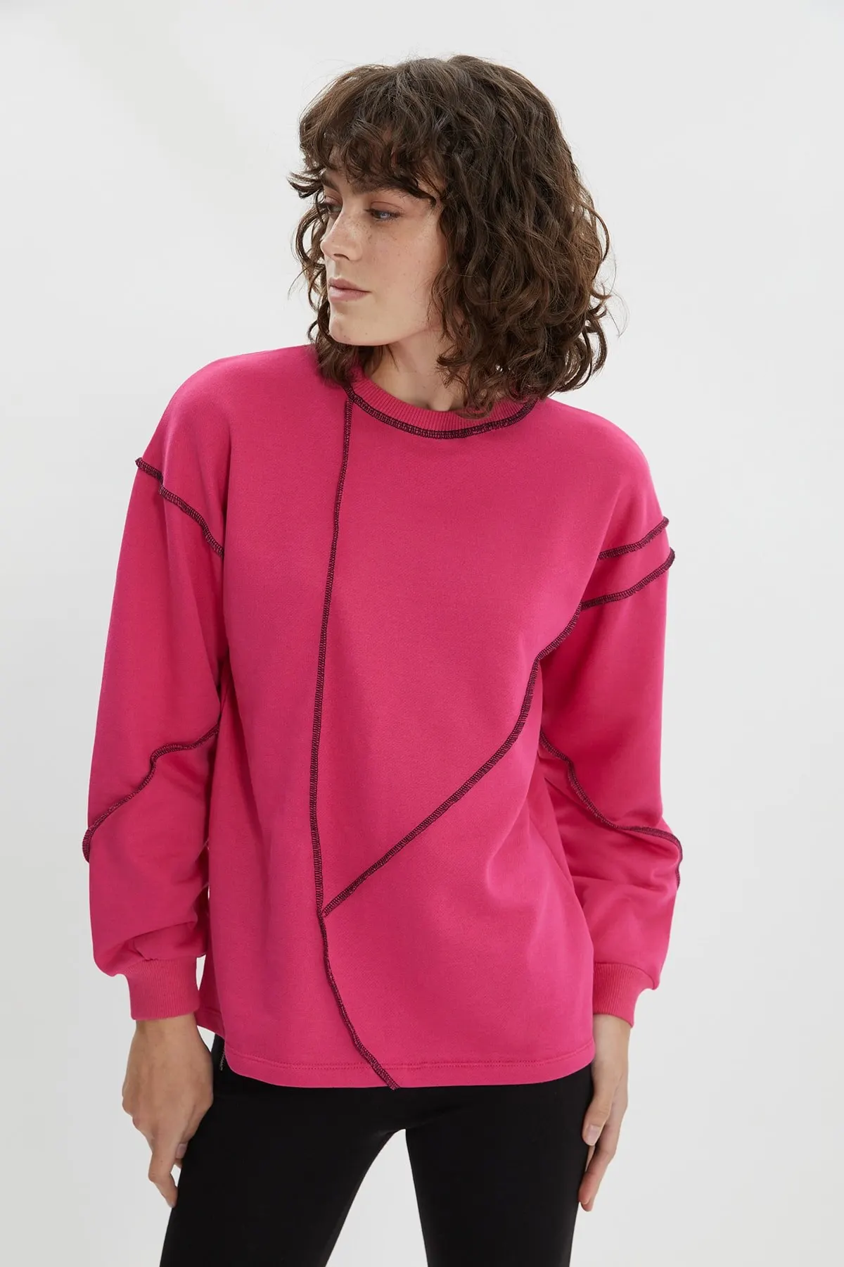 

Женский свитшот свободного покроя, Прошитые тонкие вязаные толстовки, модные всесезонные Новые пуловеры, флисовые Влюбленные