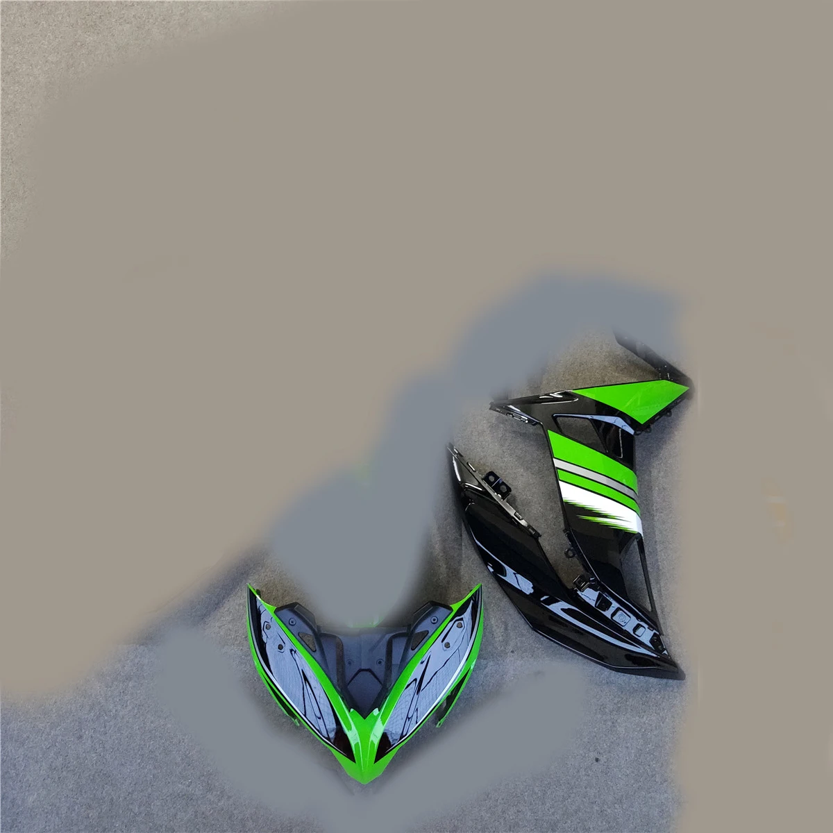 

Fit For KAWASAKI EX650 NINJA 650 2017 2018 2019 Left Side Fairing Bodywork Part + front nose EX 650 Ninja 650R 17 18 19