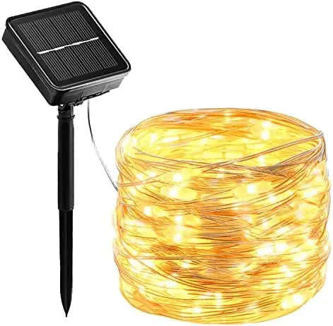 

【 2 packs 】 Outdoor garden LED solar lights, 17M 150LED wreath outdoor solar lights, 8 waterproof LED garden light strings f
