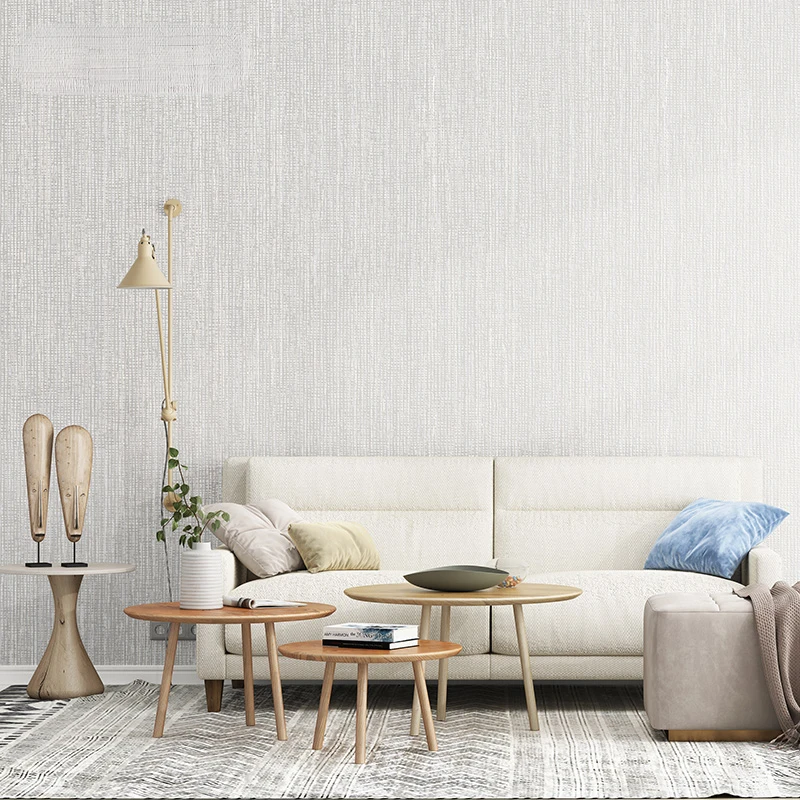 

Nordic Style Fabric Linen Wallpaper Living Room Bedroom Non-woven Striped Wallpaper Tv Background Wall Design Hogar ZS