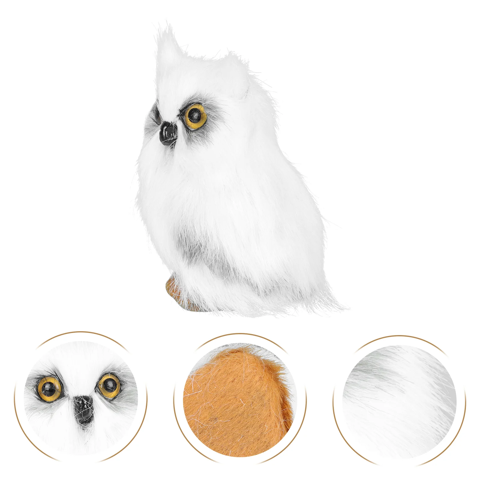 

Owl Ornament Christmas Tree Furry Plush Hanging Decor Decoration Desktop Figurine Bird Sculpture Statue Pendant Woodland Animal