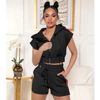 wishyear 2022 tracksuit sweatsuits two piece set zip up hoodie and shorts casual sports summer outfits for women