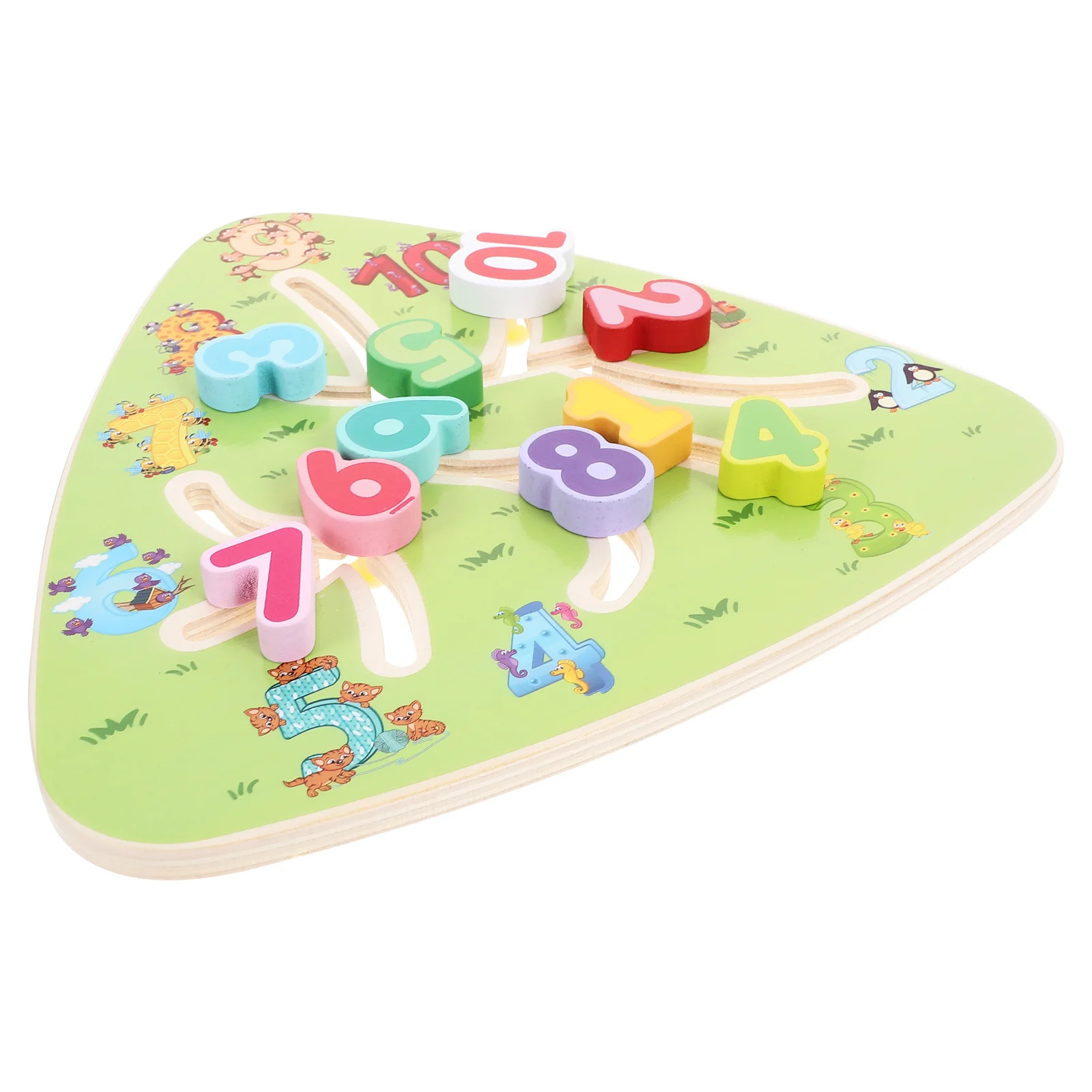 

Maze Board Game Toy Track Position Cartoon Plate Puzzle Toys Tabletop Wooden Montessori Parent-child