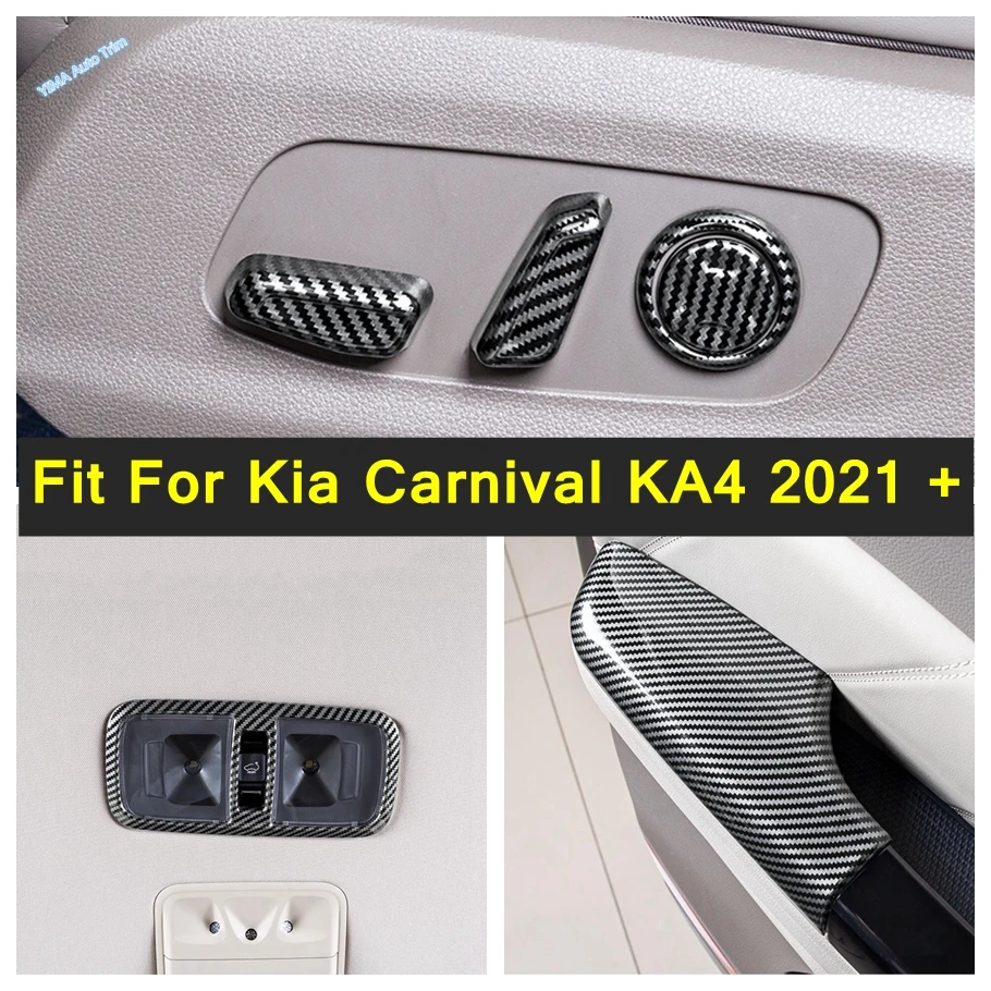 

Inner Door Armrest Handle / Car Sunroof / Seat Adjust Button Switch Cover Trim For Kia Carnival KA4 2021 2022 Interior Refit Kit