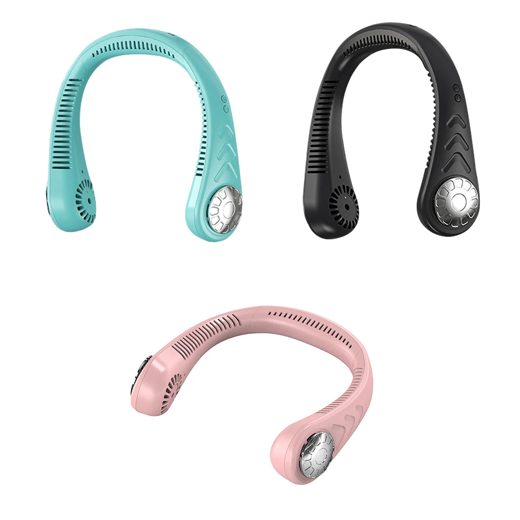 

New Summer Mini Neck Fan Portable Bladeless Fan USB Rechargeable Leafless Hanging Fans Air Cooler Cooling Wearable Neckband Fans