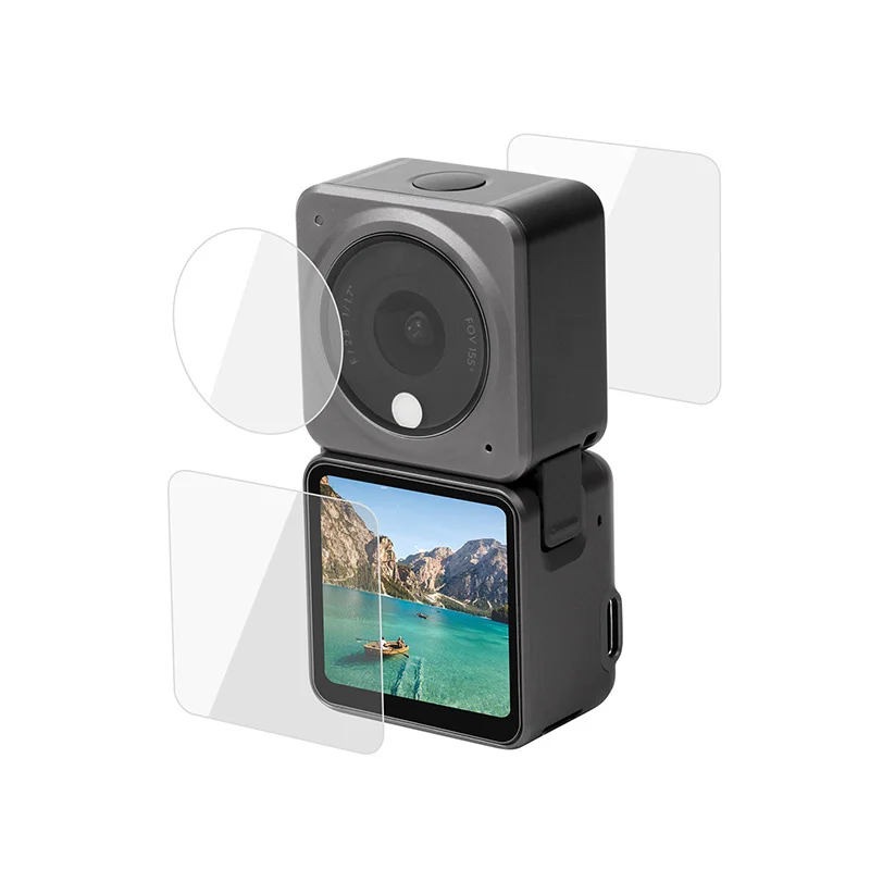 

3pcs Tempered Glass Films LCD Screen Lens Film Dust-proof Anti-collision Protection Film For DJI Action 2 Camea Accessories