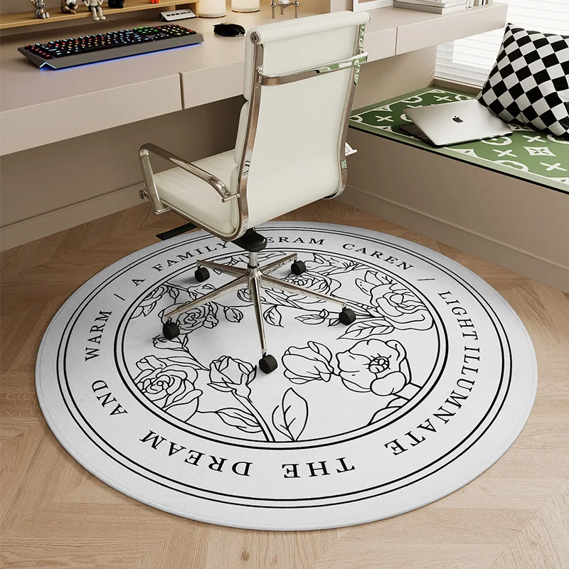 

Круглый Бархатный коврик в бельгийском стиле для спальни, прикроватного столика, дивана, кресла, журнального столика, износостойкий нескол...