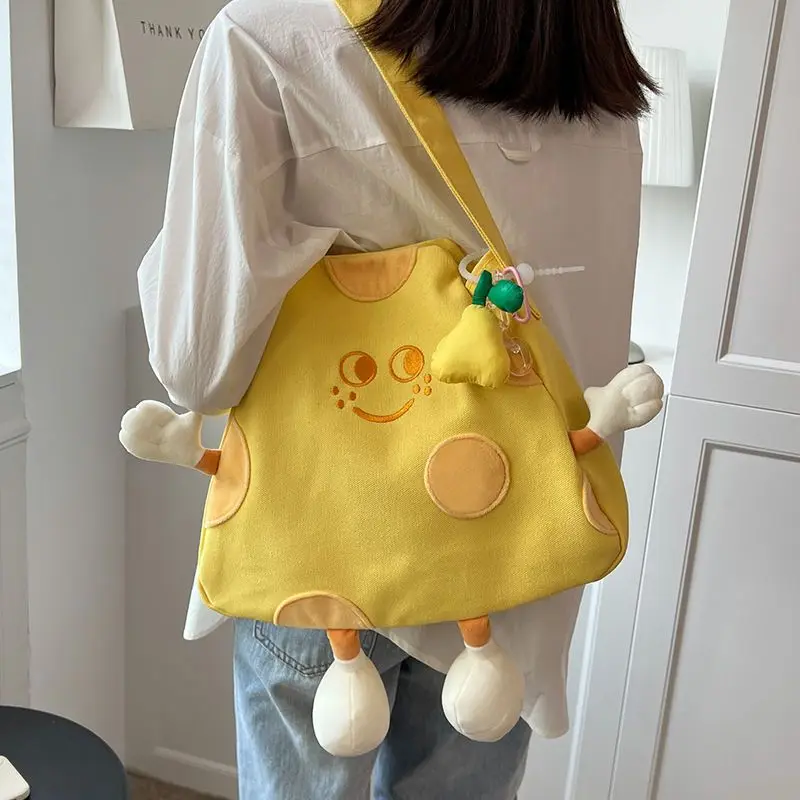 

Женская Холщовая Сумка-тоут, вместительная, через плечо