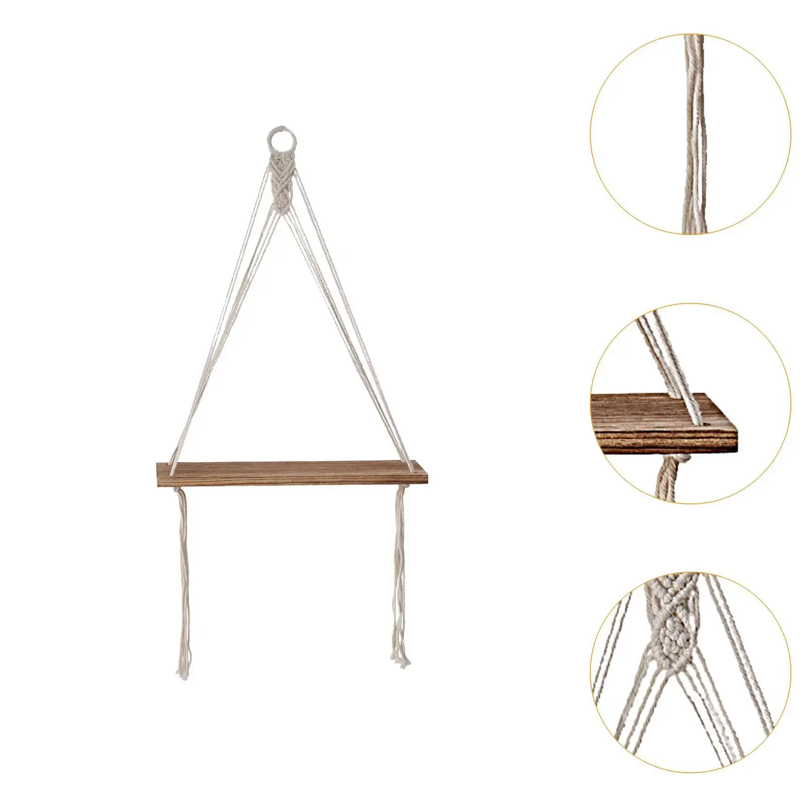 Настенная полка в стиле бохо макраме украшение на стену деревенская ручная