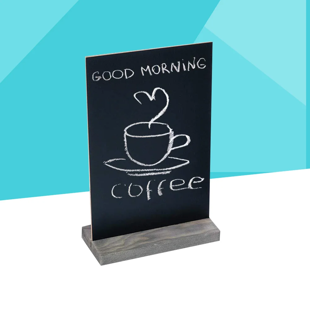 

Chalkboard Message Sign Board Memo Stand Minisandwich Tabletop Freestanding Changeable Table Blackboard Smallmenu Rustic Black