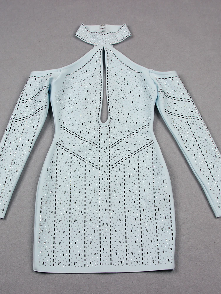 Сексуальное платье с открытыми плечами и длинными рукавами женское