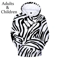 popular 3d print animal zebra texture hoodies men women sweatshirts kids pullovers casual hoodies texture hooded boy girl tops