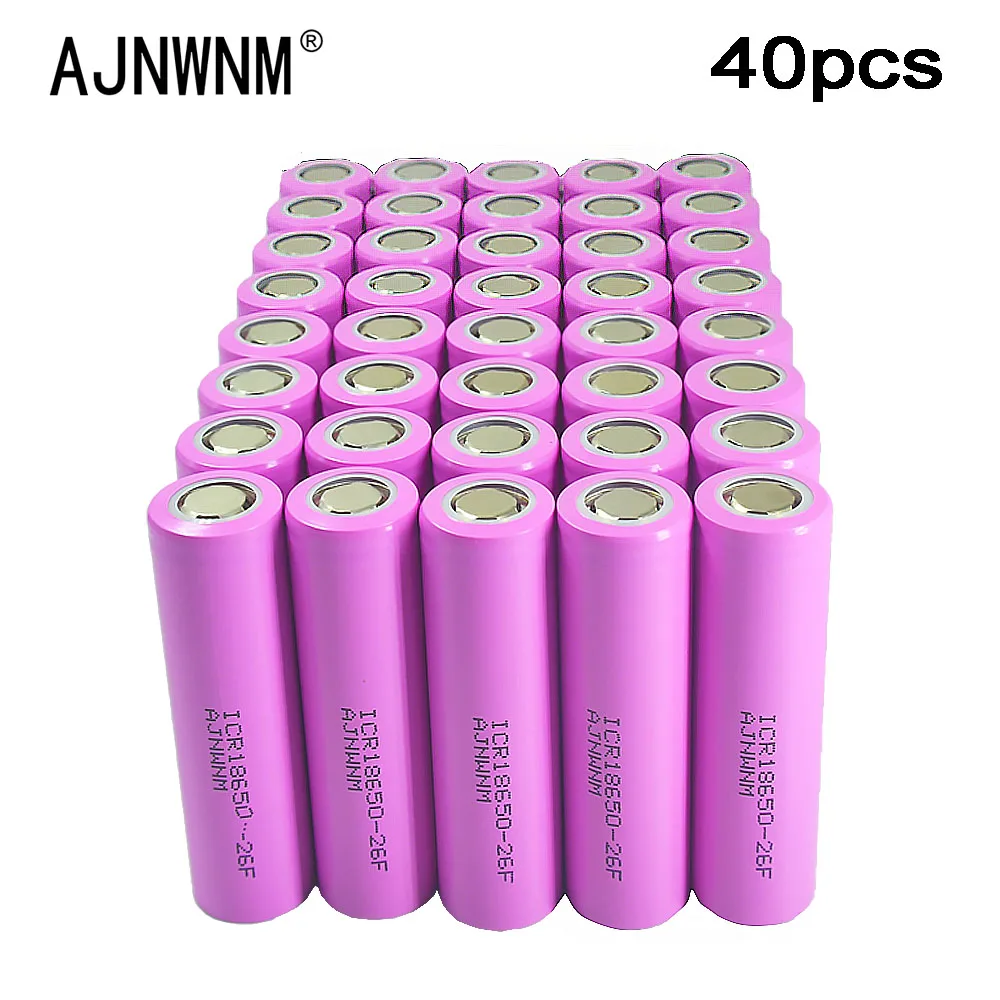 AJNWNM оригинальный 18650 аккумулятор 2600 мАч 3 7 в Li-Ion перезаряжаемая батарея ICR18650 |