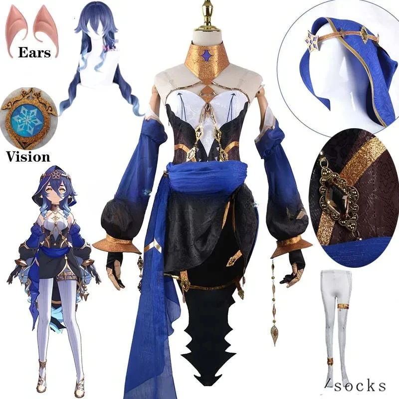 

(Euro size XS-3XL)Cosplay Costume Full Set Headwear Dress Stockings Wig Anime Cosplay
