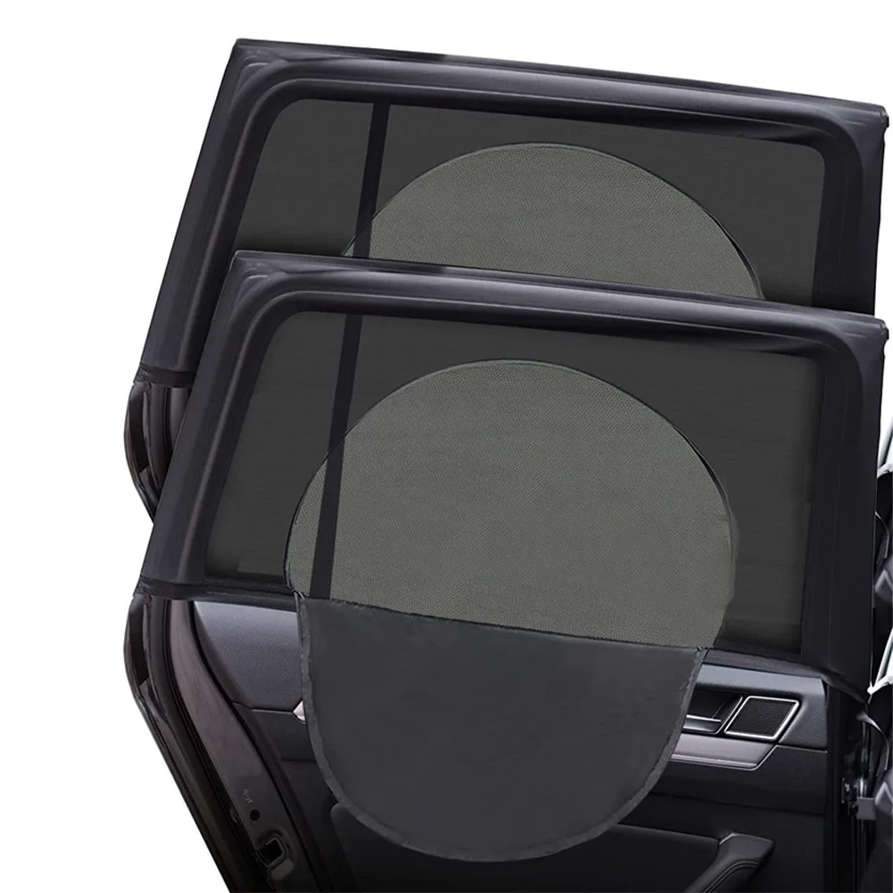 

2023 Car Window Screen Door Covers Front/Rear Side Window UV Sunshine Cover Shade Mesh Car Mosquito Net For Baby Child Camping
